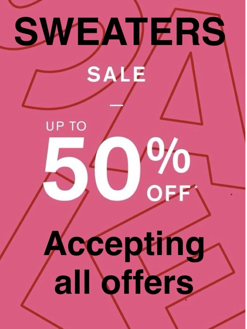 SWEATERS UP TO 50% OFF